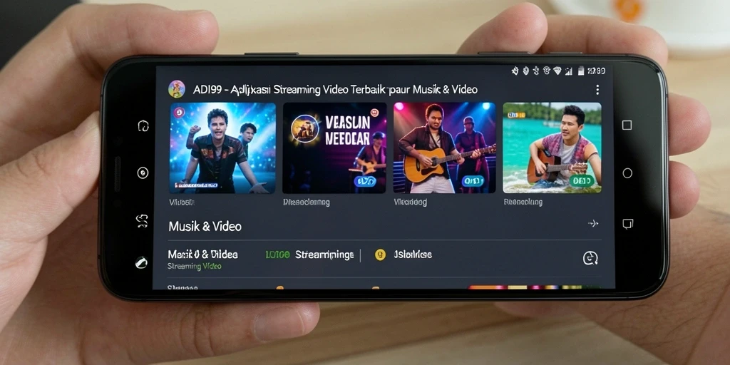 Tampilan antarmuka ADI99 yang modern dan fungsional untuk Streaming Video.