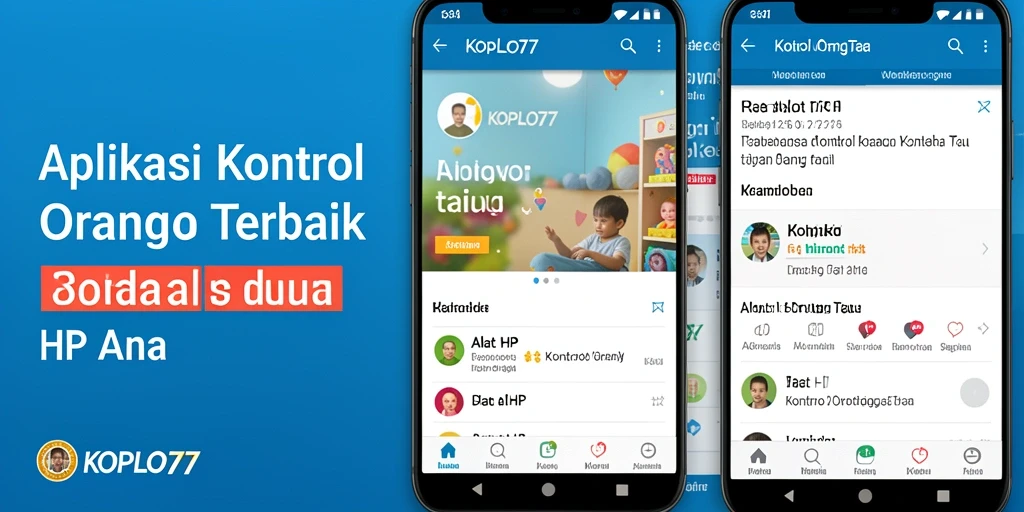 Antarmuka KOPLO77 yang user-friendly untuk pengawasan anak.