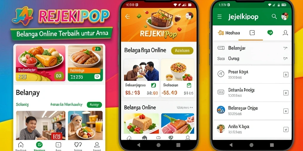 Tampilan antarmuka aplikasi REJEKIPOP yang menarik dan mudah digunakan.