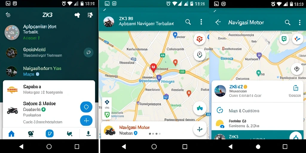Antarmuka pengguna ZK3 yang intuitif untuk navigasi motor.